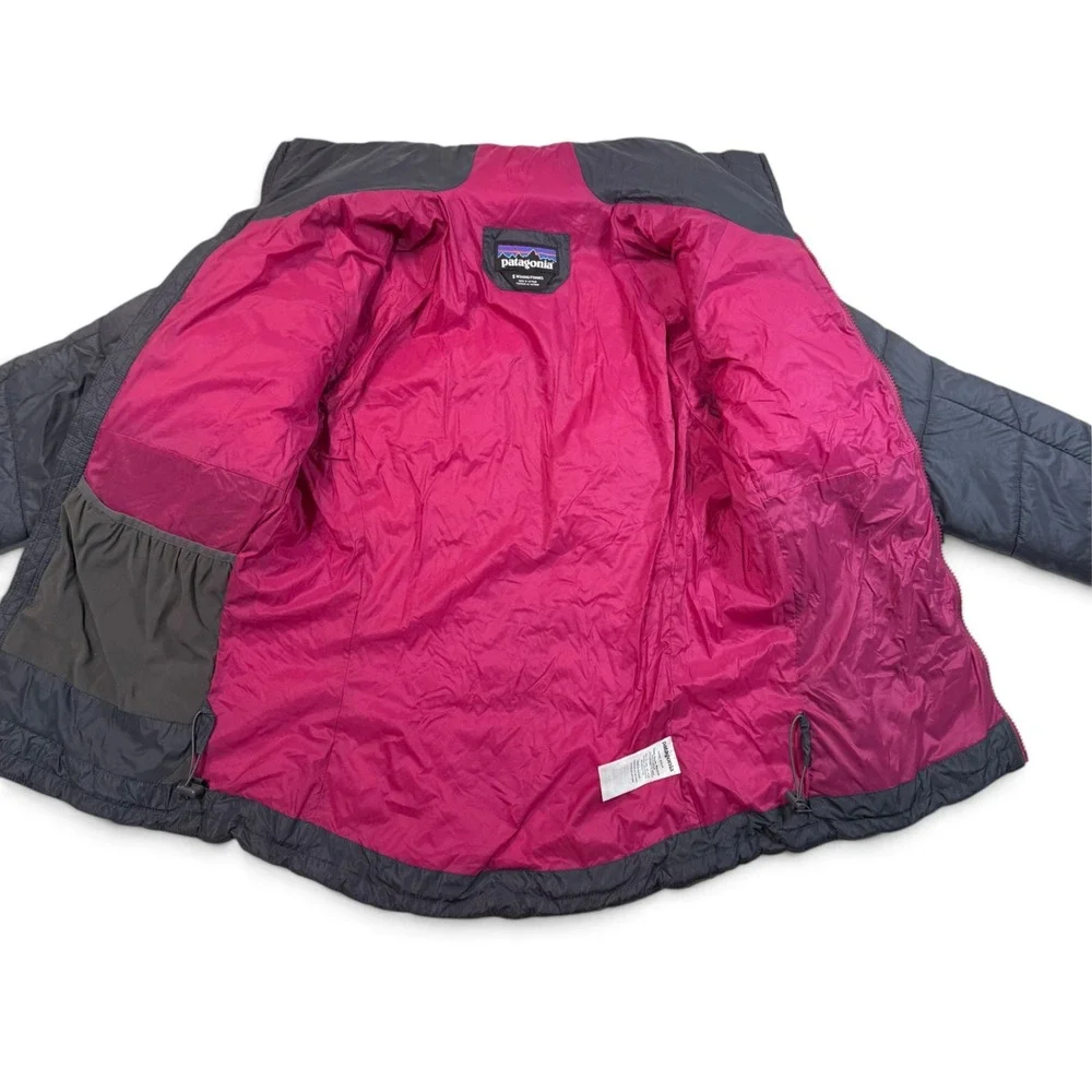 Patagonia Hyper Puff Jacket Womens Small Forge Gray Magenta Puffer 84405